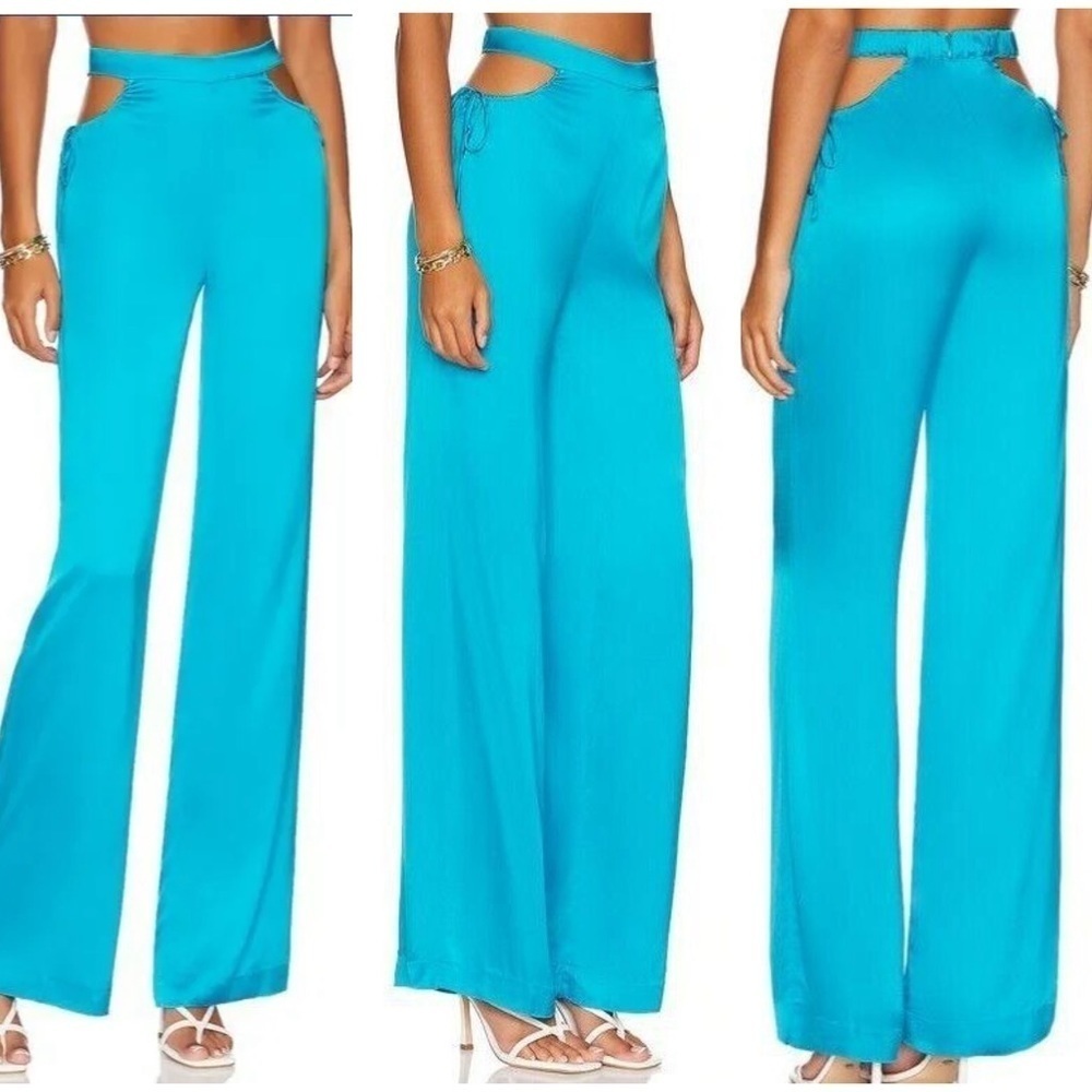 Camila Coelho Vicky Pant in Aqua Size S